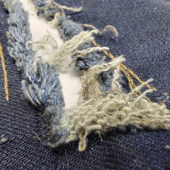 EMBELLISH Men's 34 Distressed Biker Streetwear Jeans with Paneled Stitching - Picture 6 of 16